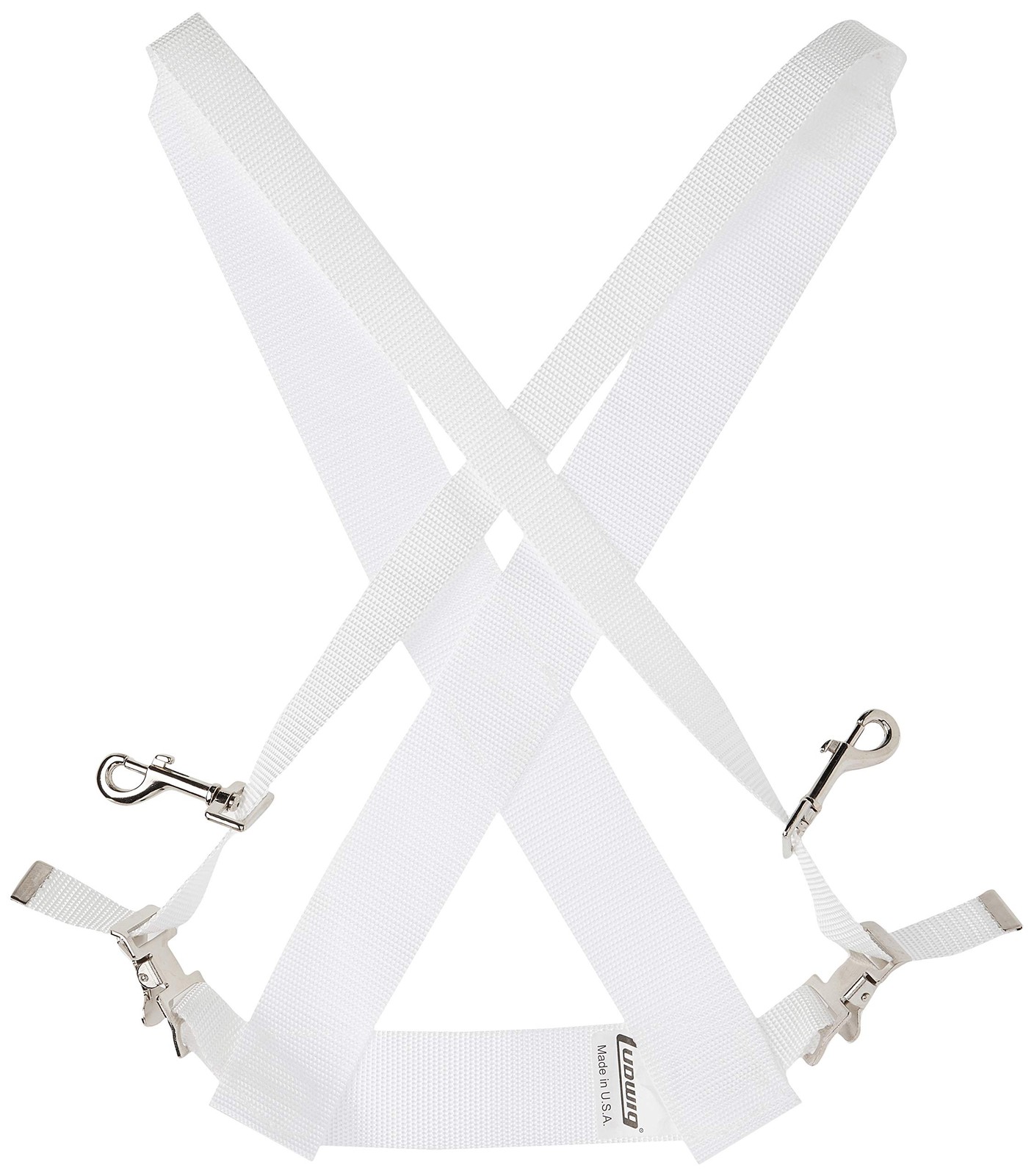 LF350W White Parade Marching Bass Drum Sling | Marching Band Straps | for Ban...
