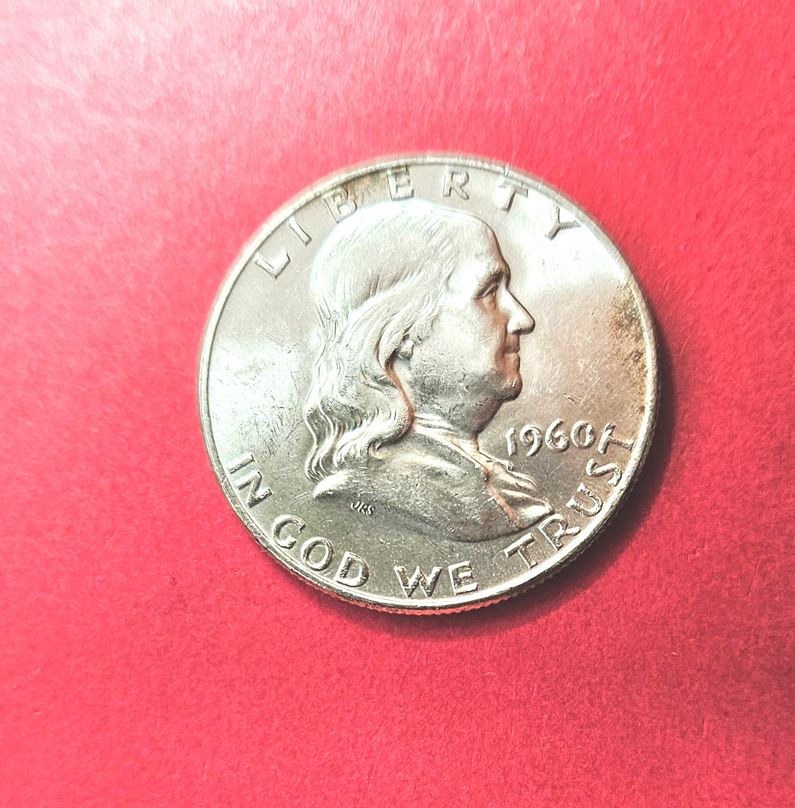 1960 D EF Franklin Silver Half Dollar.  Nice Bell Lines.