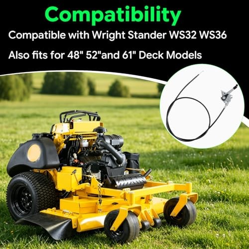 Throttle Control Cable Compatible with Wright Stander WS32 WS36 48" 52" 61"