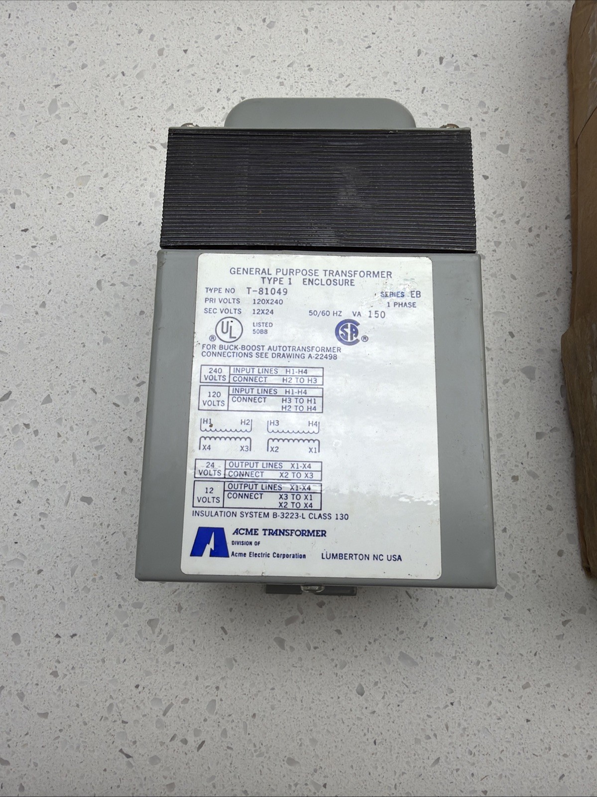 T-81049 Acme General Purpose Transformer Series EB