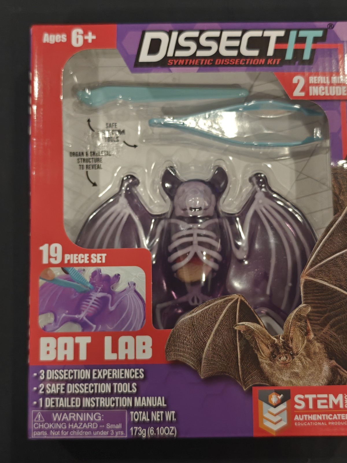 Dissect-It: Bat Lab Synthetic Dissection Kit, Kids Ages 6+