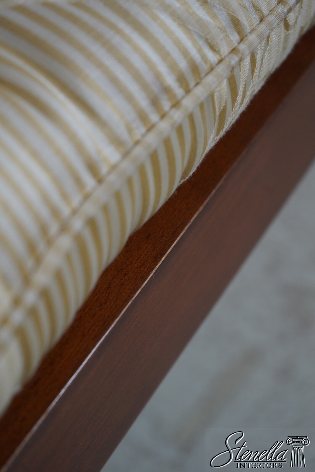 67126: Regency Style Tufted Upholstered Seat Window Bench