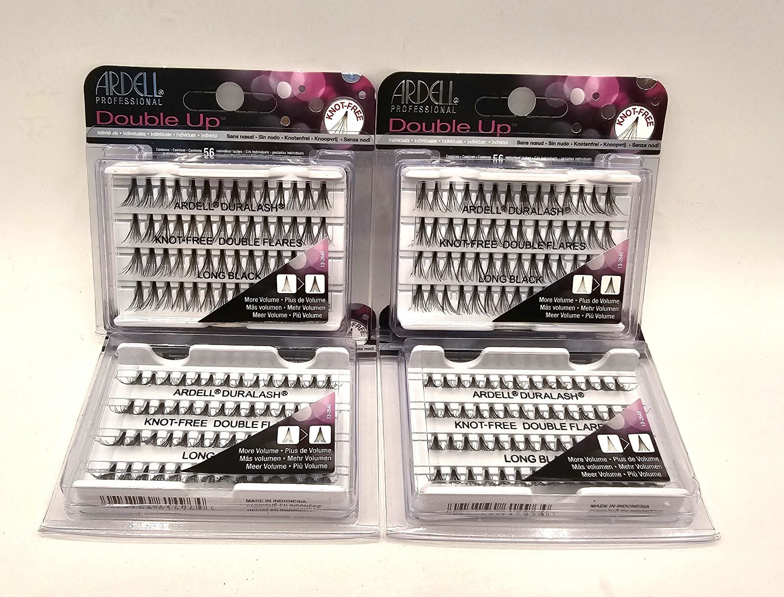 Ardell False Eyelashes 4 Pack Double Up Knot-Free Long Black #61496