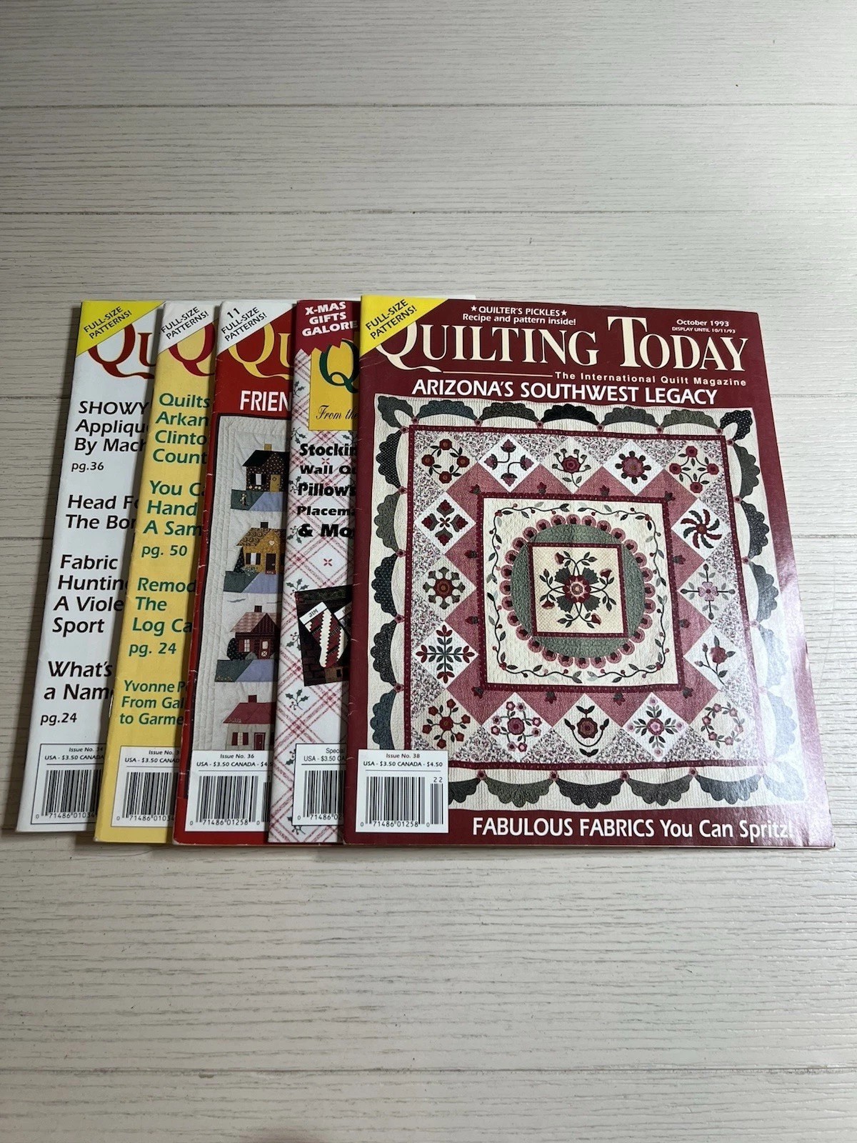 Quilting Today The International Quilt Magazine Lot Of 5 1993