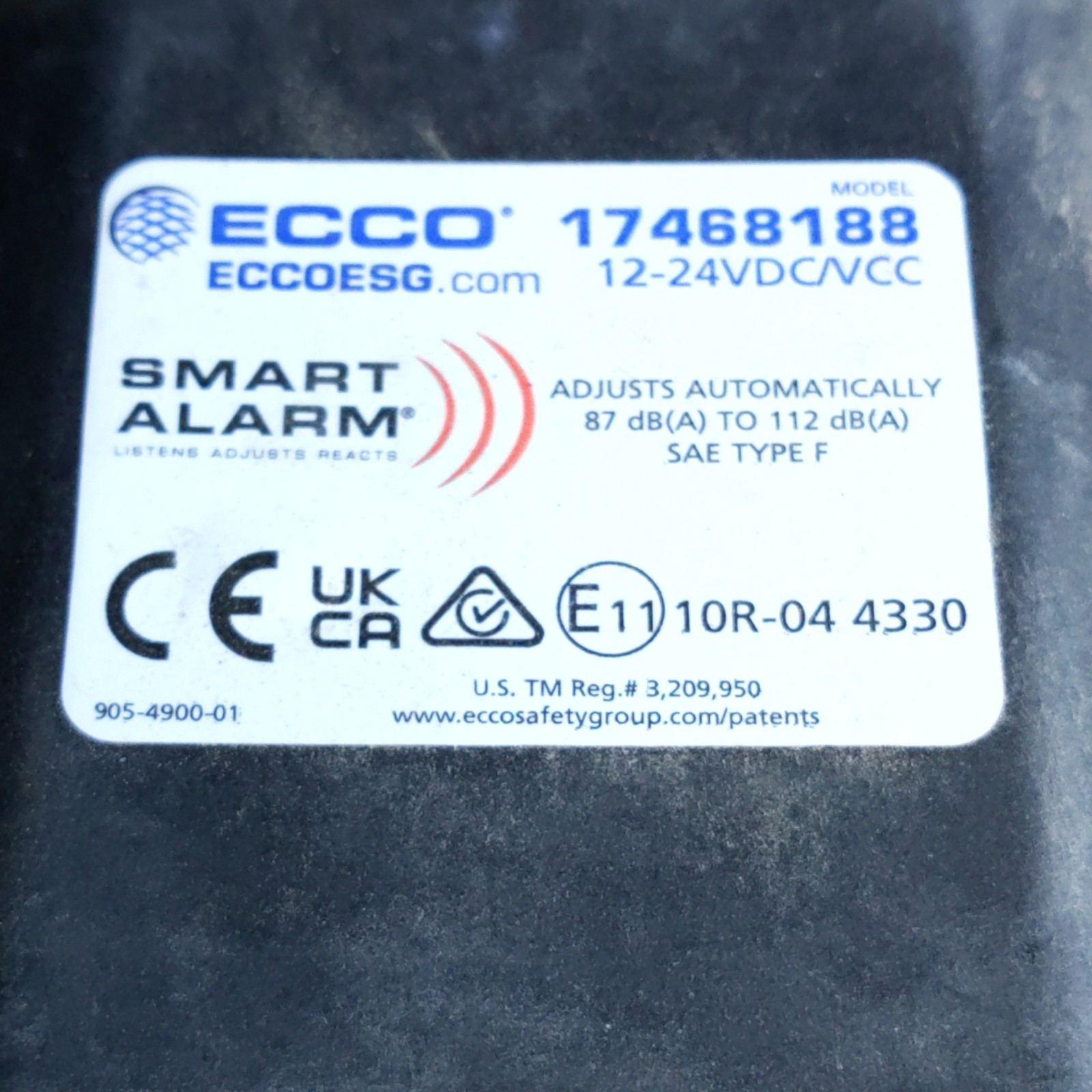 ECCO Smart Alarm Siren & Alarm 17468188 12-24VDC/VCC SAE Type F