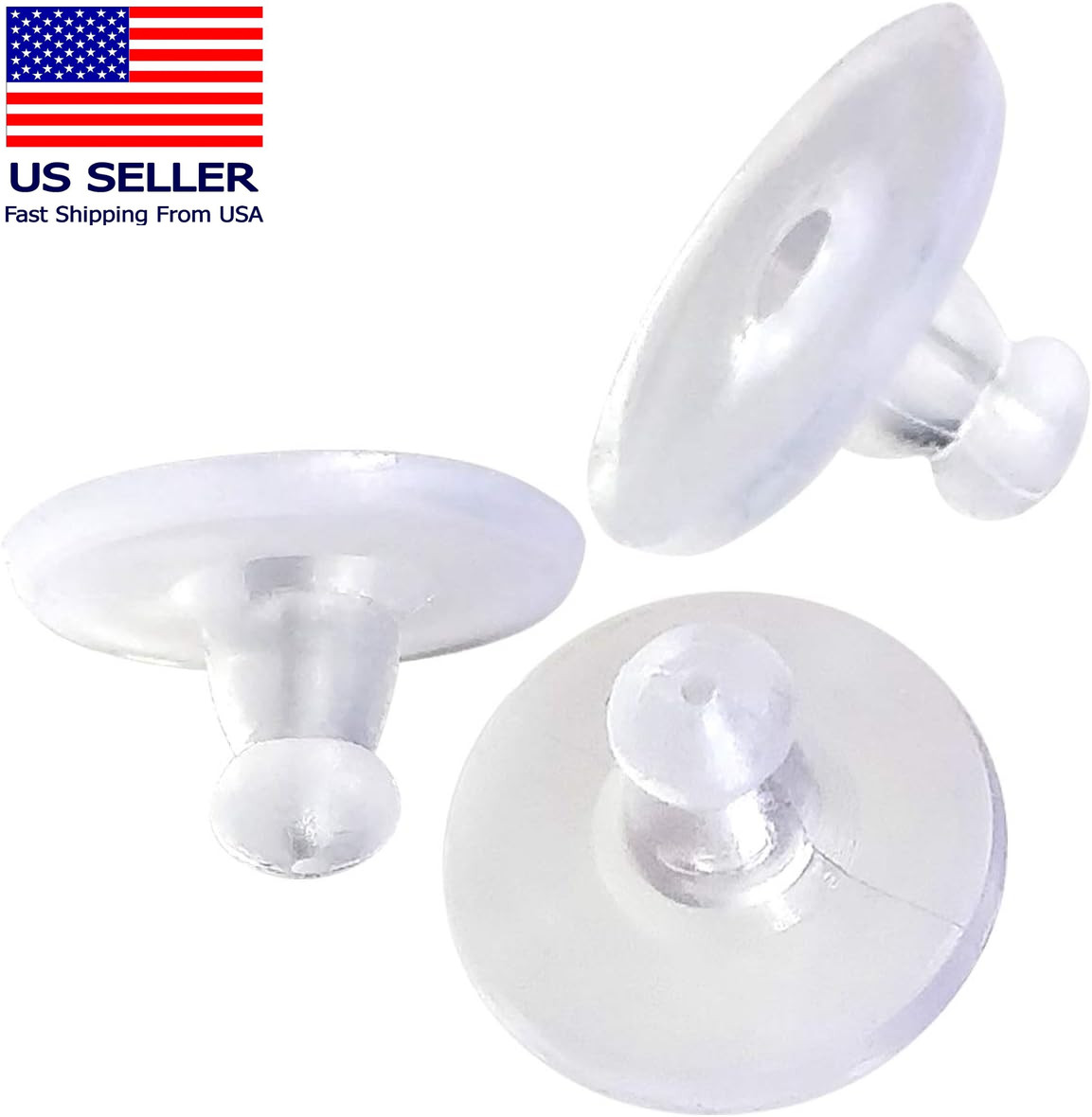 Silicone Earring Backs,Clear Rubber Earring Backs,Earring Safety Back Stopper Cl