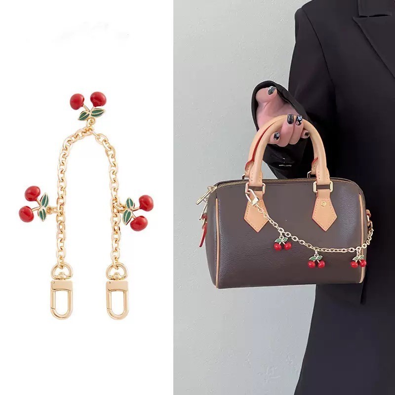 Bag Chain Strap Replacement Extension Shoulder Handbag Purse 10.4" Gold Cherry