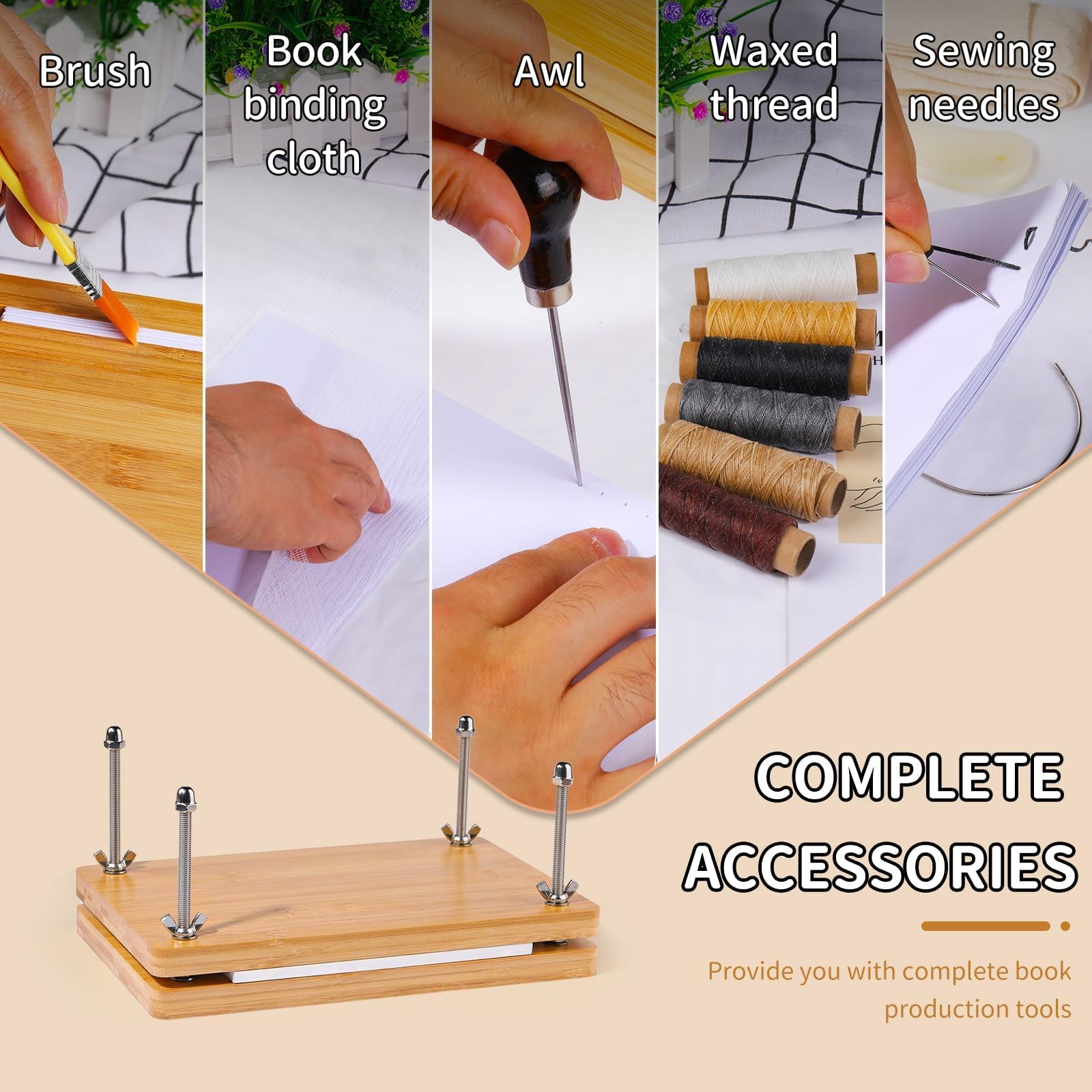 Book Binding Kits, Book Binding Press, 7.9”x11.6”, Books Making Kit Bookbindi...