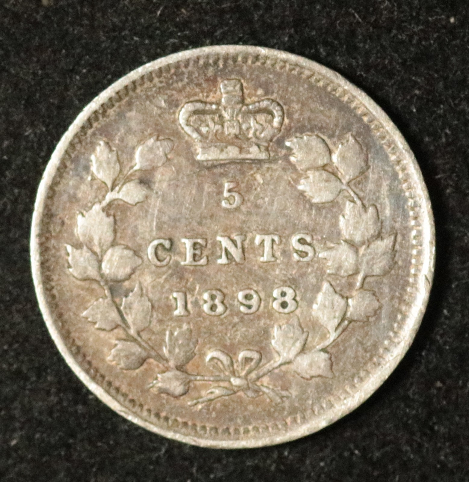 Canada 1898 5 Cents - Silver - Victoria - Nice Condition