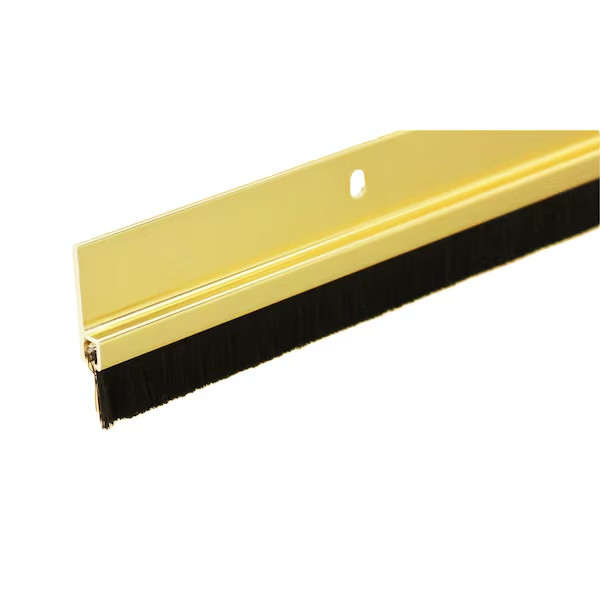 randall 4ft anodized aluminumb brush door sweep for gap to 1 inch