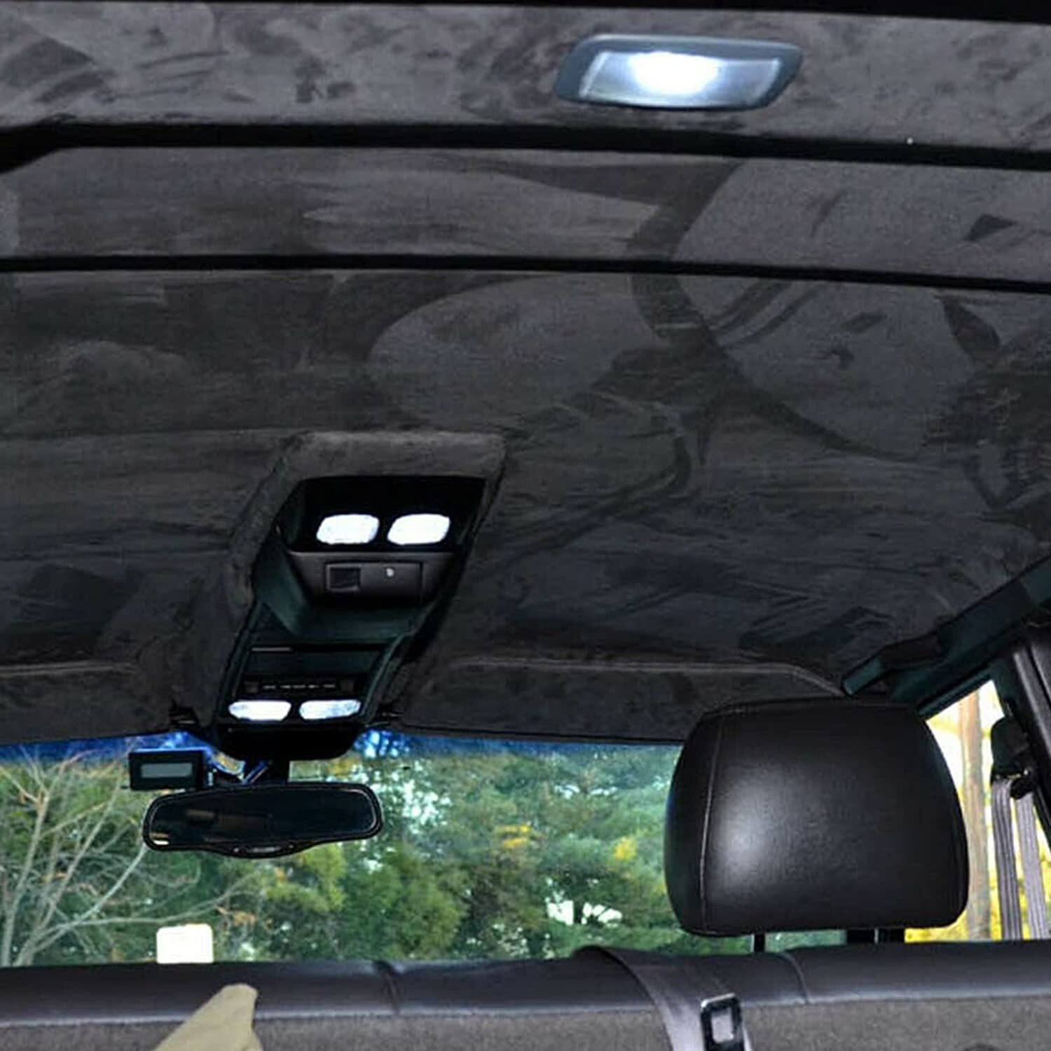 36"x60" Black Headliner Fabric Suede truck Ceiling Liner  Sag Upholstery