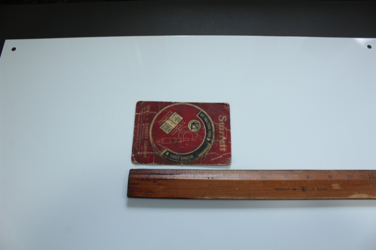 Vintage Starrett Decimal Equivalent Pocket Dial Ca. 1950's Fraction Conversion