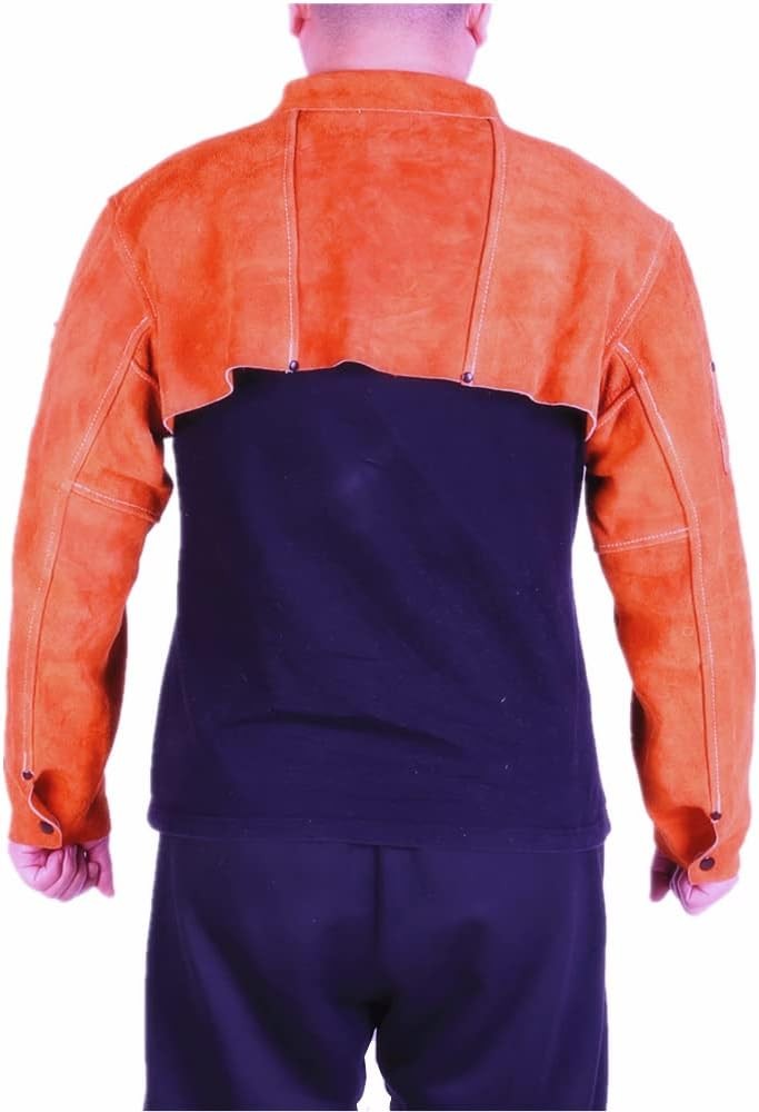 Premium Heat Resistant Leather Welding Cape Sleeve,Adjustable Cuffs, Adjustable
