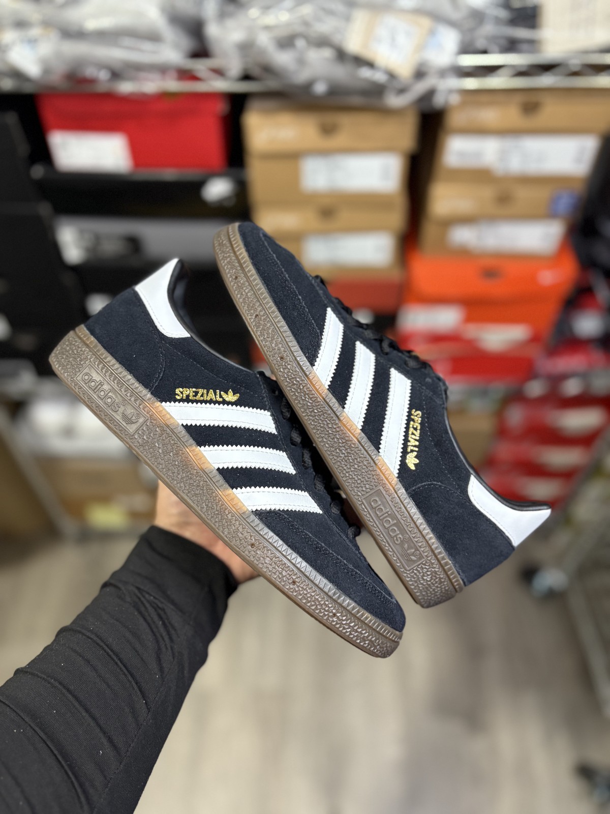 Size 6.5, 11, 12, 13 Adidas Handball Spezial Black Gum DB3021 Mens Fashion Shoes