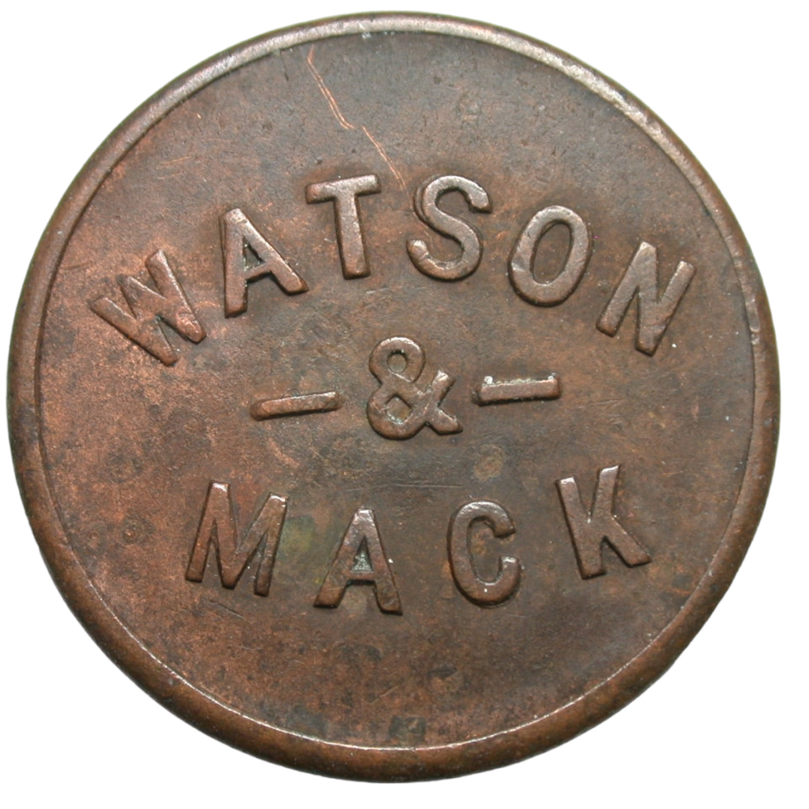 Patterson, CA Watson & Mack G/F 5¢ in Trade K-17 Token