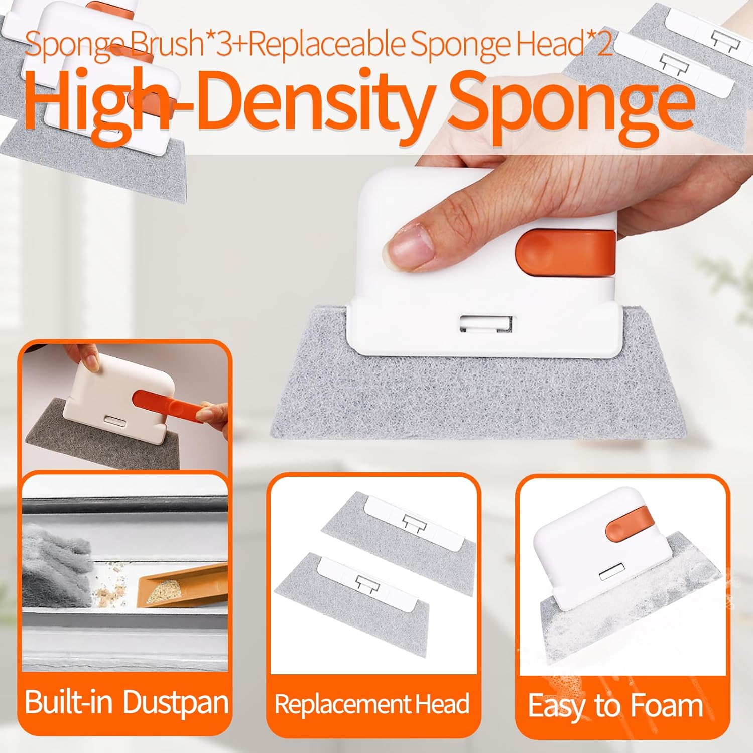 Window Track Cleaner Tools Set - 14 Pcs Window Groove Cleaning Brush Kit, Cre...