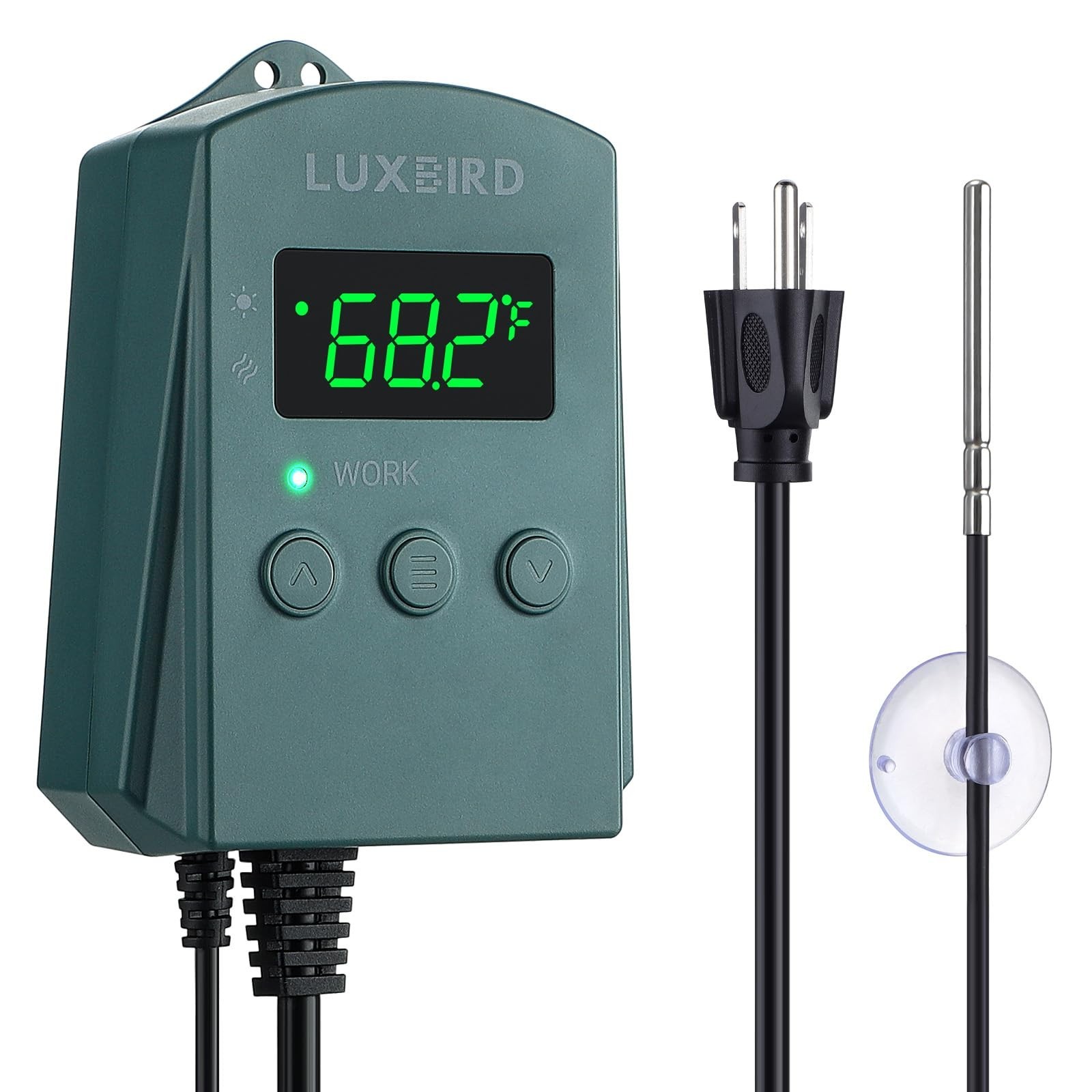 LUXBIRD Digital Heat Mat Thermostat Controller Heating Cooling 10A 1200W for ...