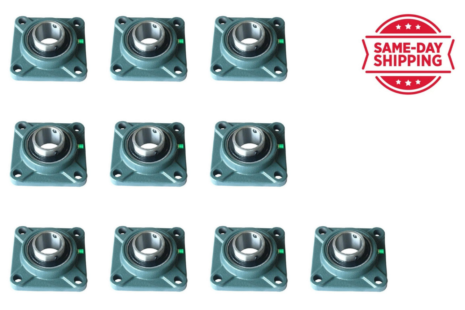 BGR (10 PCS) UCF 204-12 Pillow Block Flange Bearing 3/4" Bore 4 Bolt Solid Based
