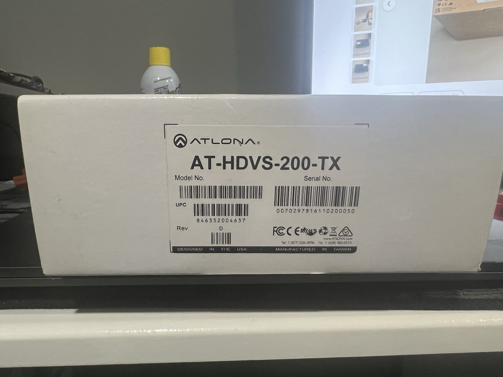 New - Atlona AT-HDVS-200-TX Three-Input HDMI/VGA to HDBaseT Switcher (PoE)
