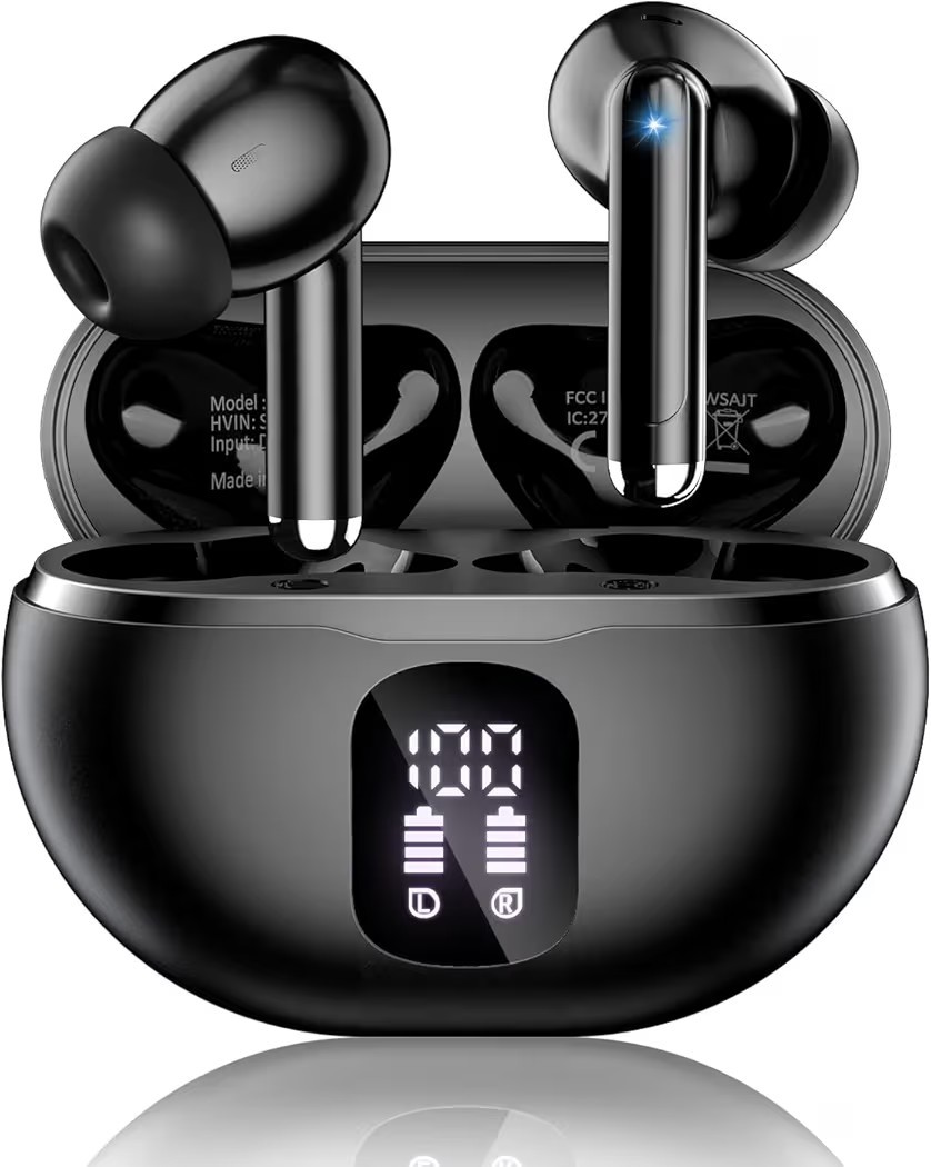 XIAOWTEK Wireless Earbuds, Bluetooth 5.4 Headphones with 50H Playback, Deep Bass