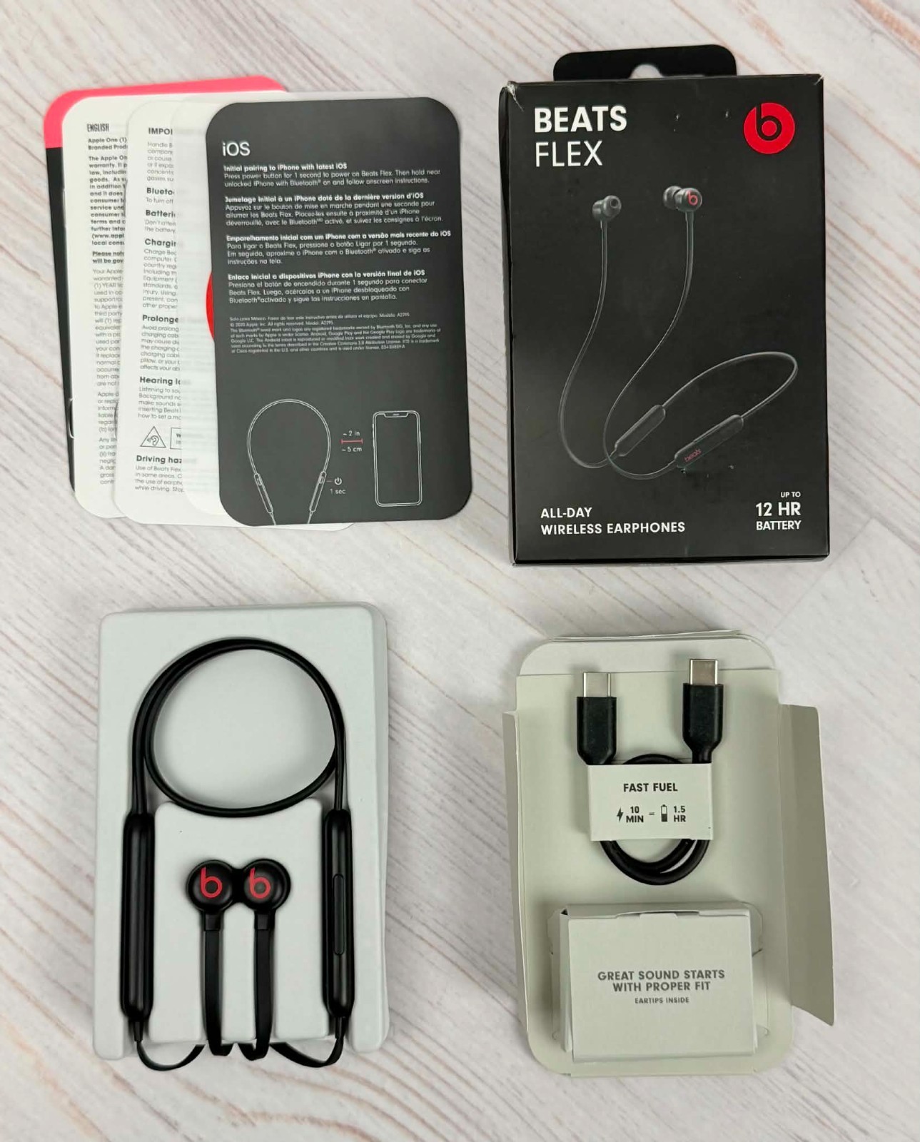 Beats Flex by Dr. Dre Wireless Headphones - Black - A2295 MYMC2LL/A