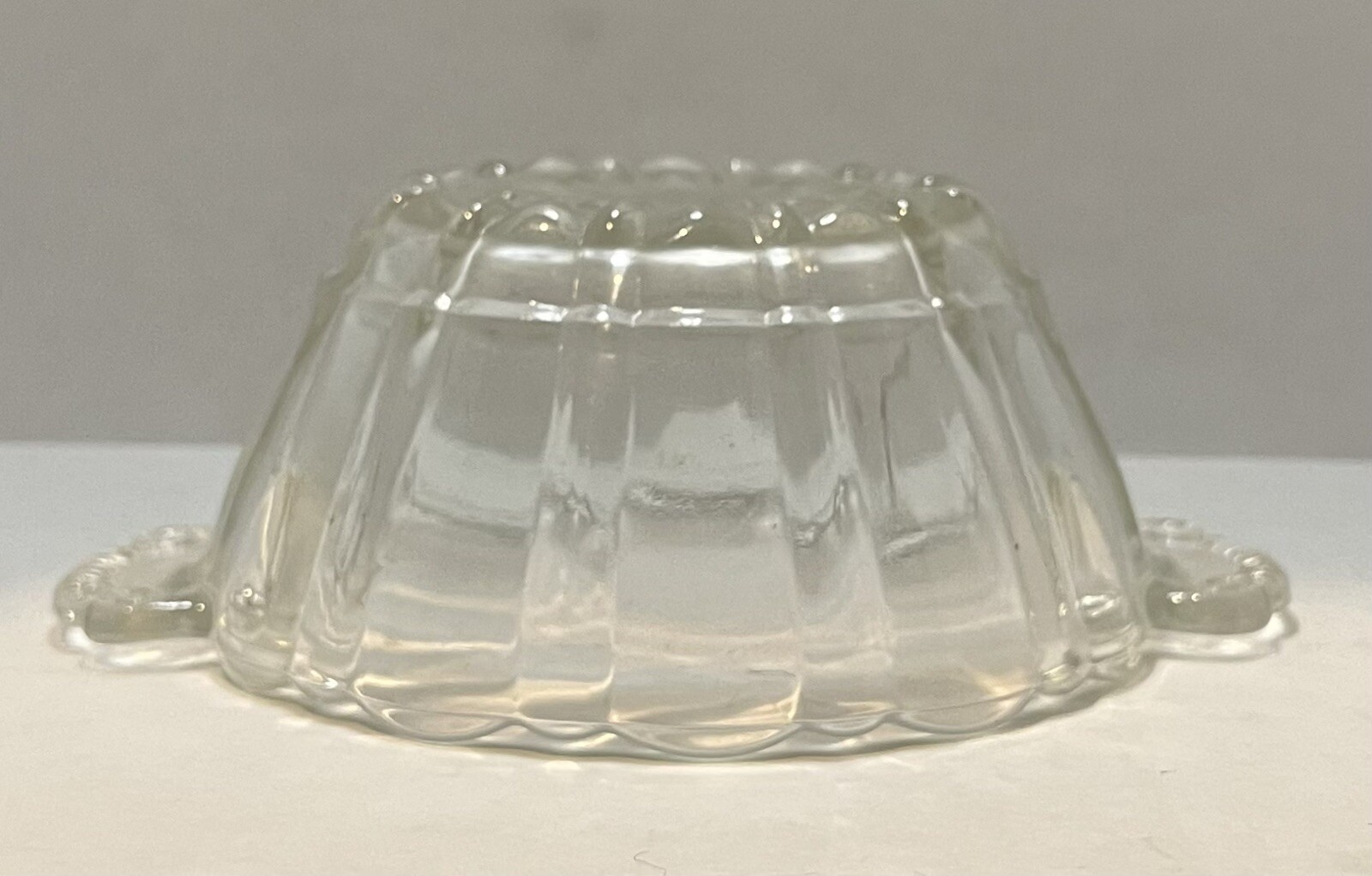 Vintage Anchor Hocking Old Cafe Pattern Clear Depression Glass Candy Dish