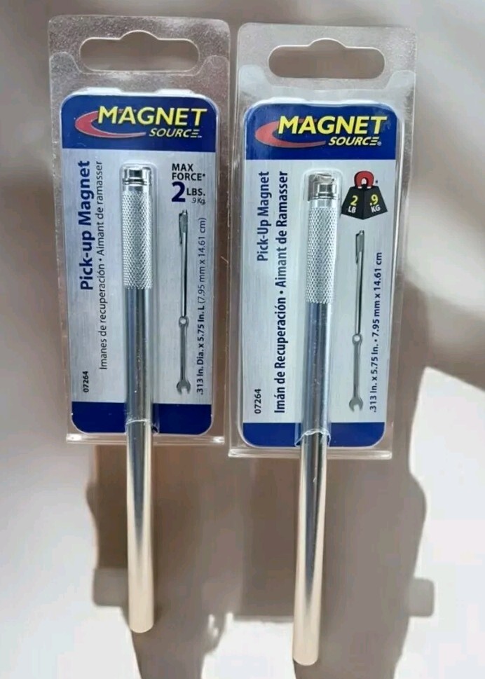 2 Master Magnetics Pocket PICK-UP MAGNET Neodymium 2 lb. Pull 2 pk 07264