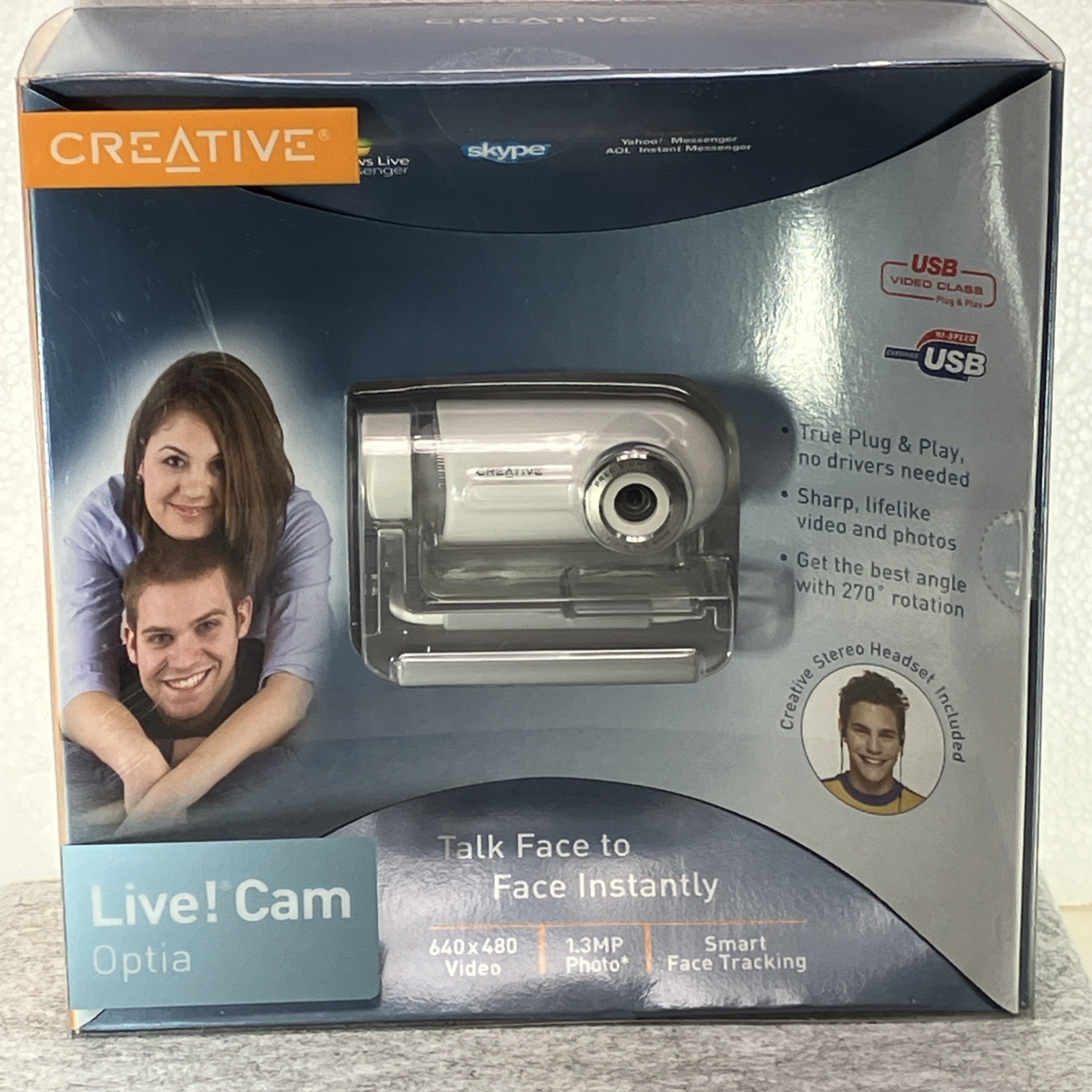 Creative Live! Cam Optia Web Cam New Sealed With Headset