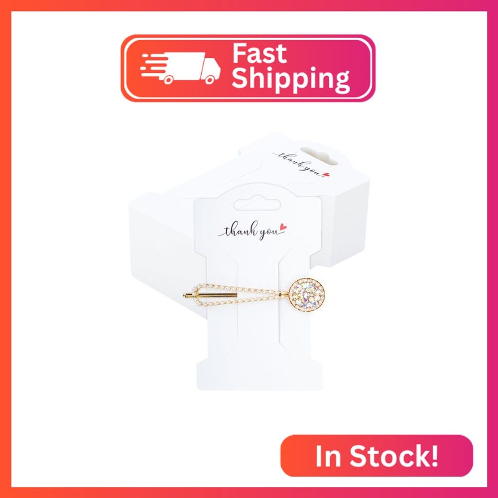 joycraft Hair Clip Display Cards - 50Pcs White Hair Bow Display Holder Card, 350