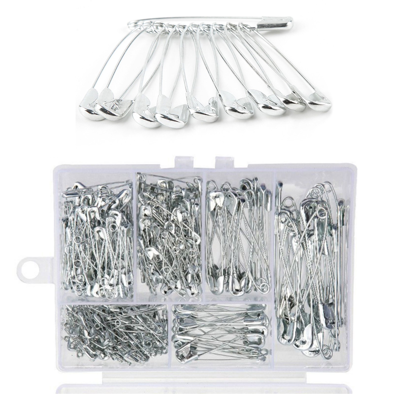 Lots Safety Pins Assorted 6 Size For Sewing Crafting Tailoring Clothing Repair