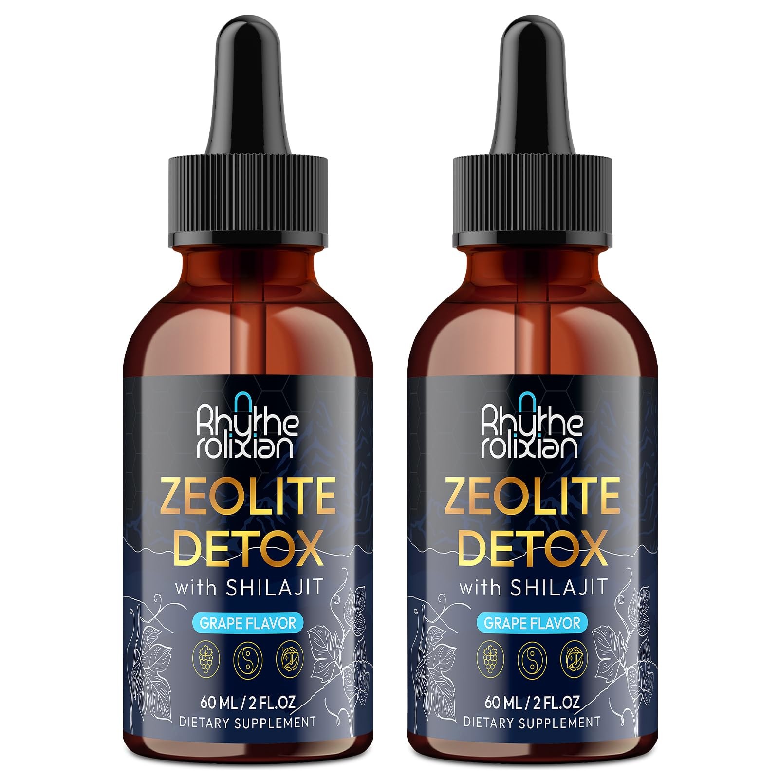 Rhytherolixian Zeolite Detox Drops – | Shilajit Mineral with Fulvic & Humic A...