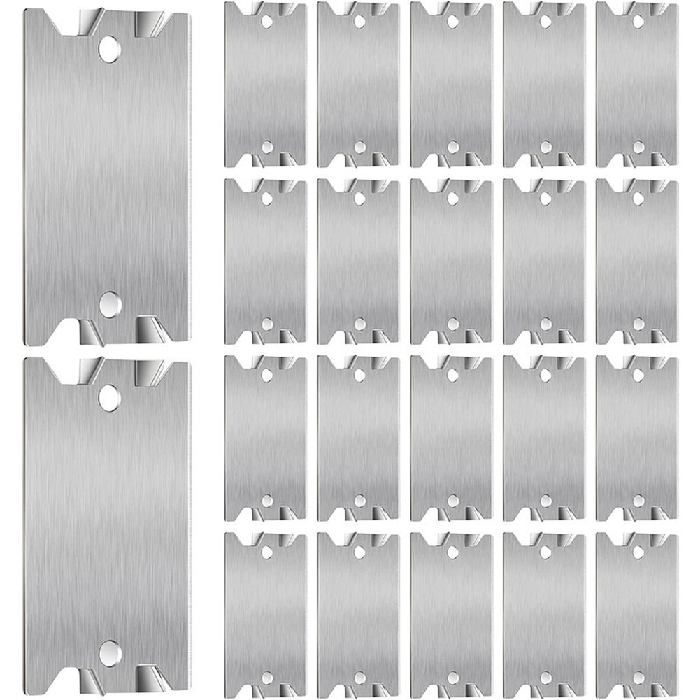 50pcs Silver Carbon Steel Cable Protection Boards 2.5in x 1.5in for Builders