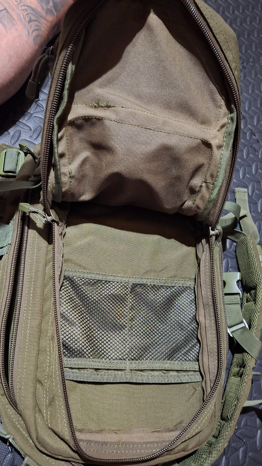 OD Green tactical medic backpack, used, great condition, 1 strap needs replacing