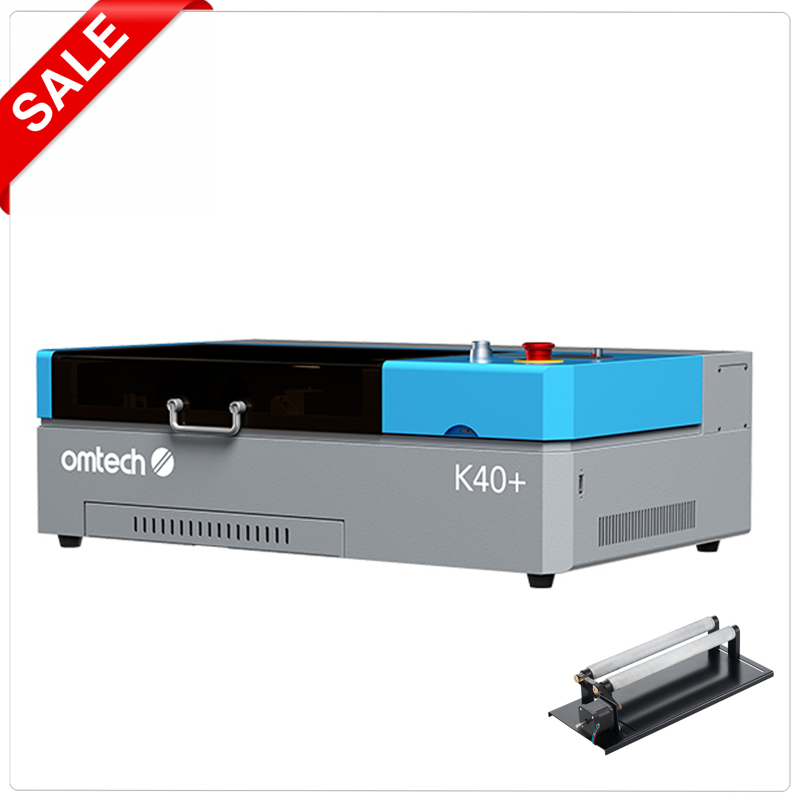 OMTech 45W K40+ CO2 Laser Engraver Marker Machine 8 x 12in W/ Rotary Axis