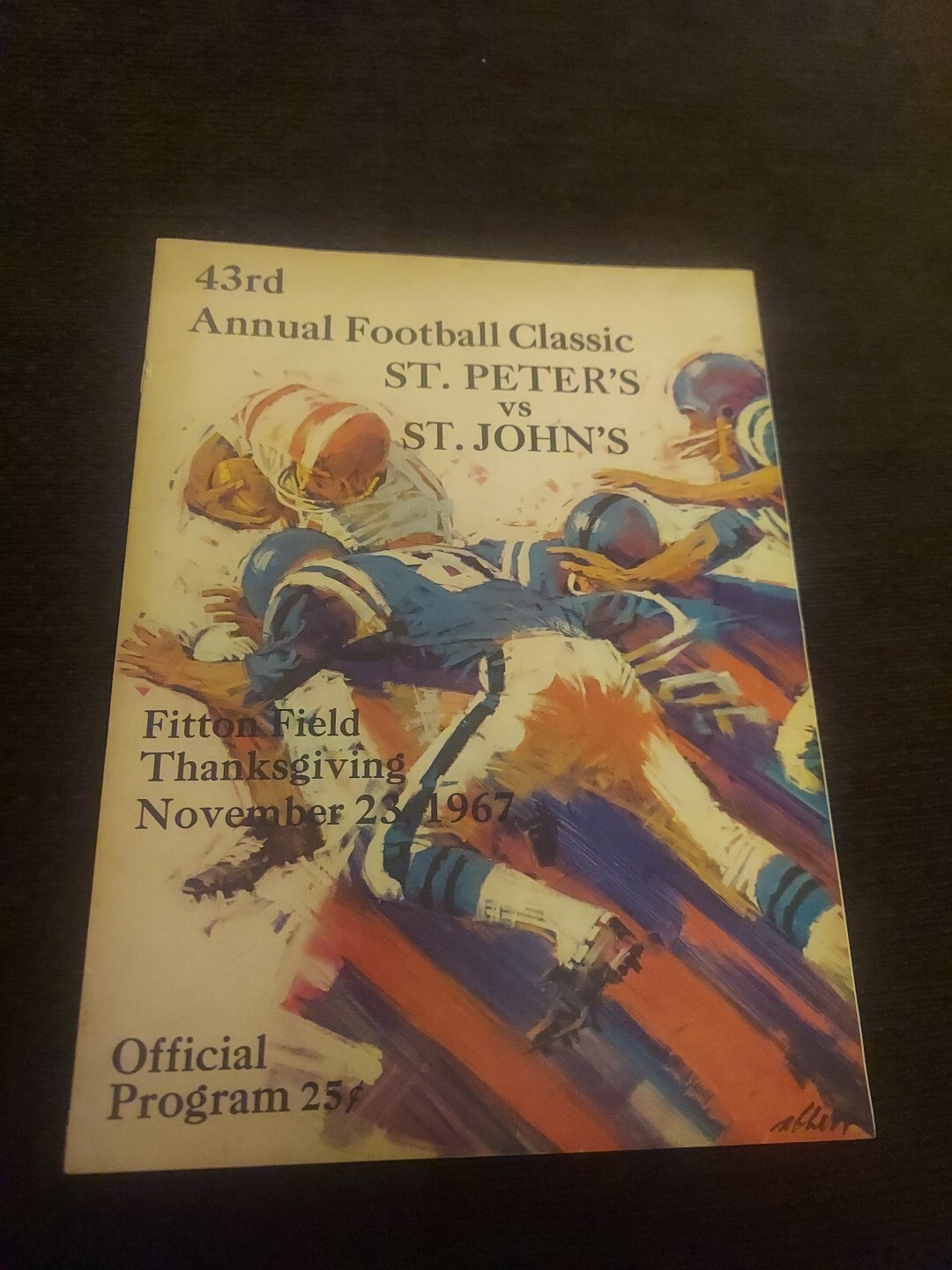 Nov 23 1967 St Peters Vs St Johns 43rd Annual Football Classic Program Mass.