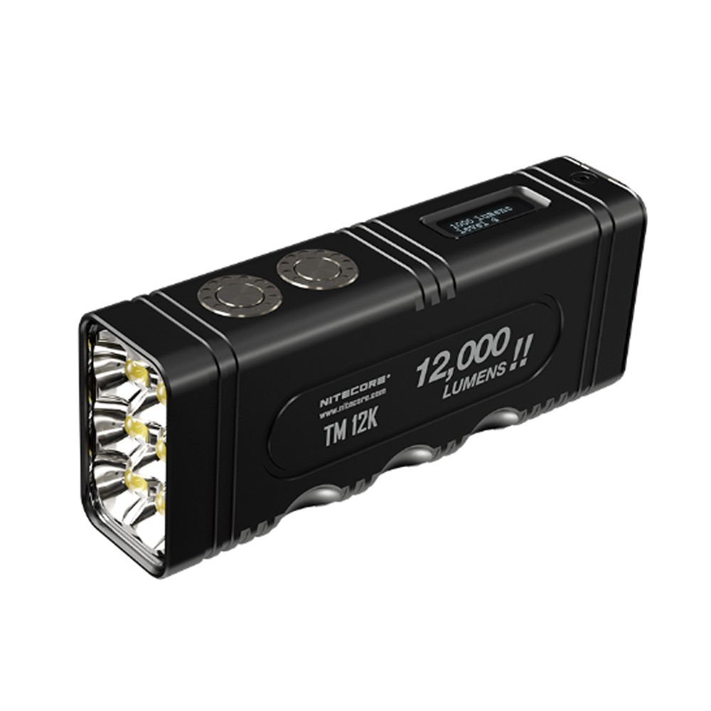 NITECORE TM12K Flashlight 12000 LM Tiny Monster 12K Tactical Lights EDC QC Torch