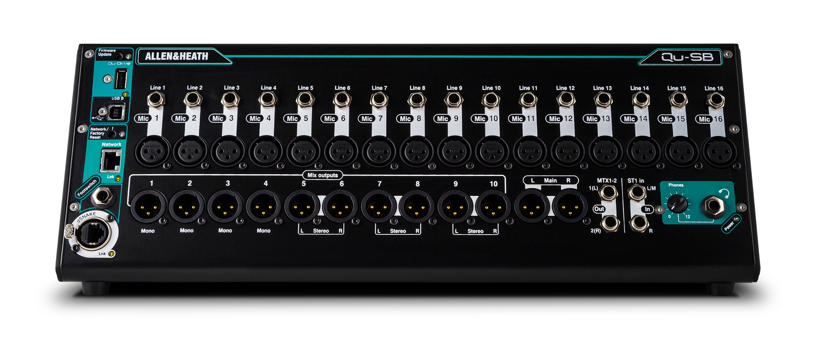 Rack Mount Digital Mixer, 18 Inputs, 14 Outputs, 16 Preamps, 32x32 USB Interface