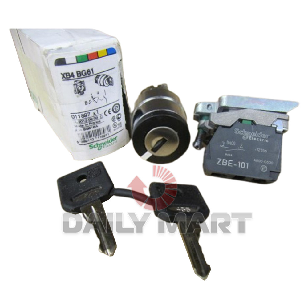 New In Box SCHNEIDER XB4BG61 Key Switch Selector
