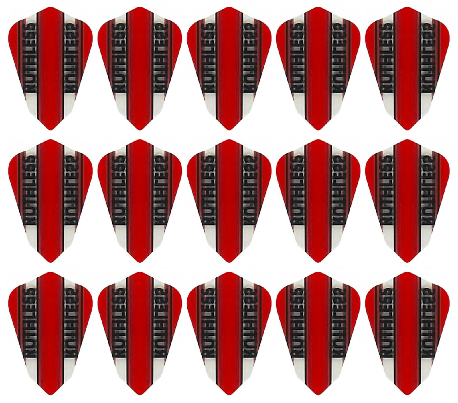 5 New Sets Ruthless Fantail 100 Micron Dart Flights - Ships w/ Tracking - Red