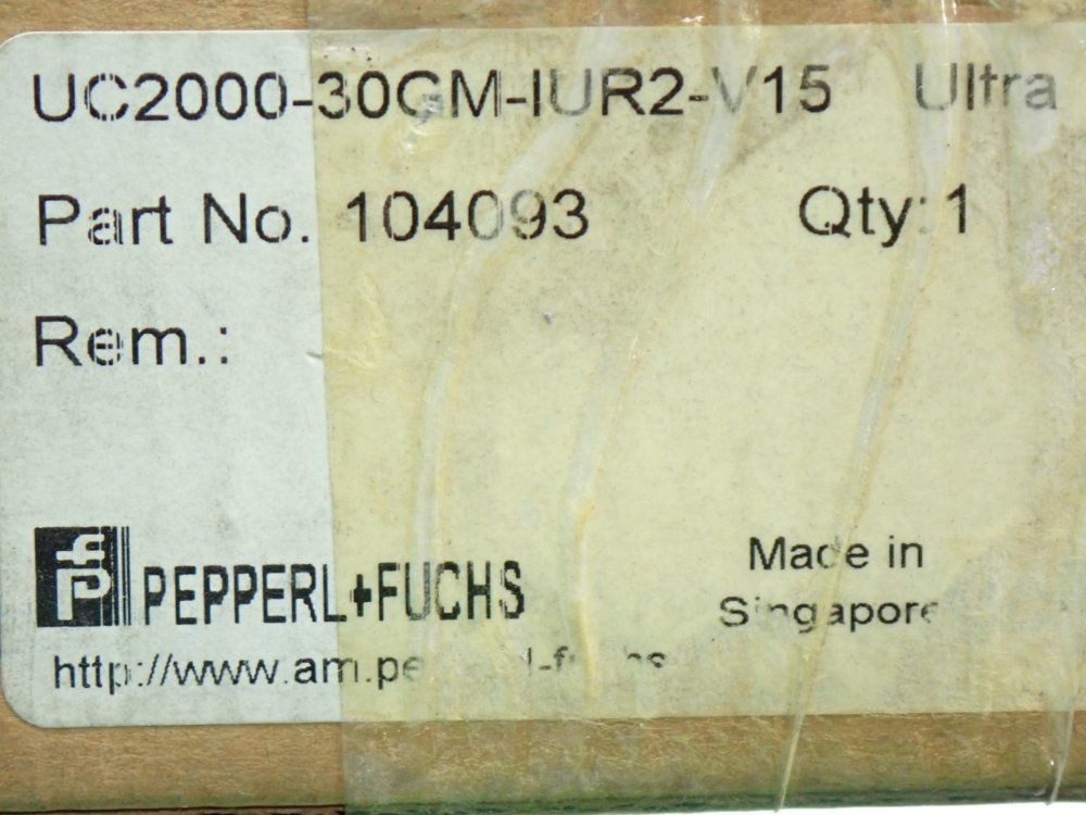 PEPPERL+FUCH ULTRASONIC SENSOR UNIT 104093