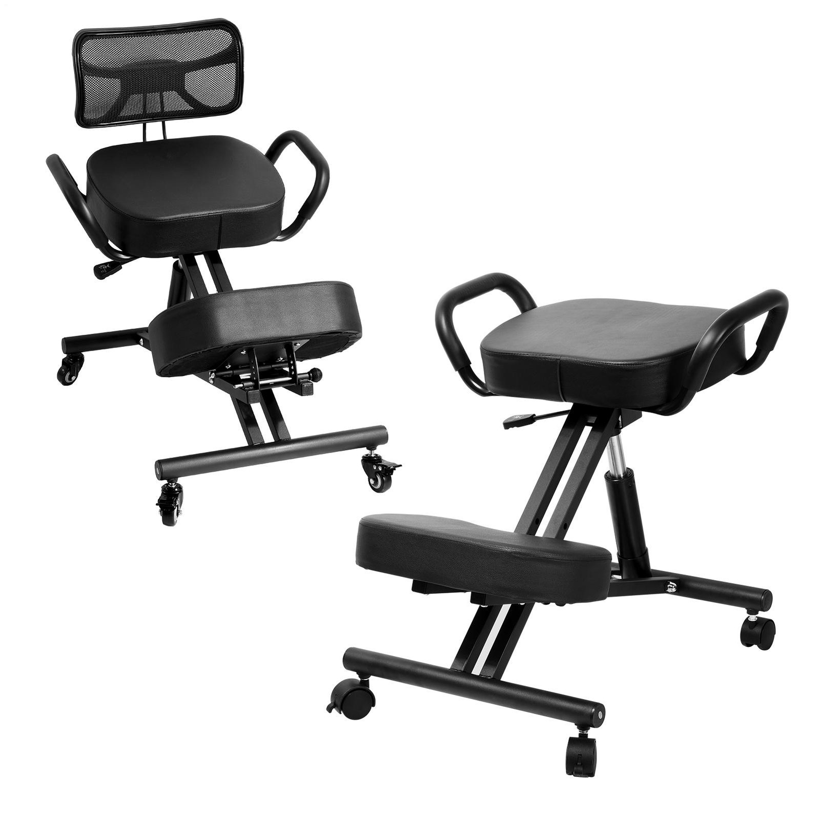 Kneeling Chair Ergonomic Back Support 198 lbs X-Shaped for Home Office