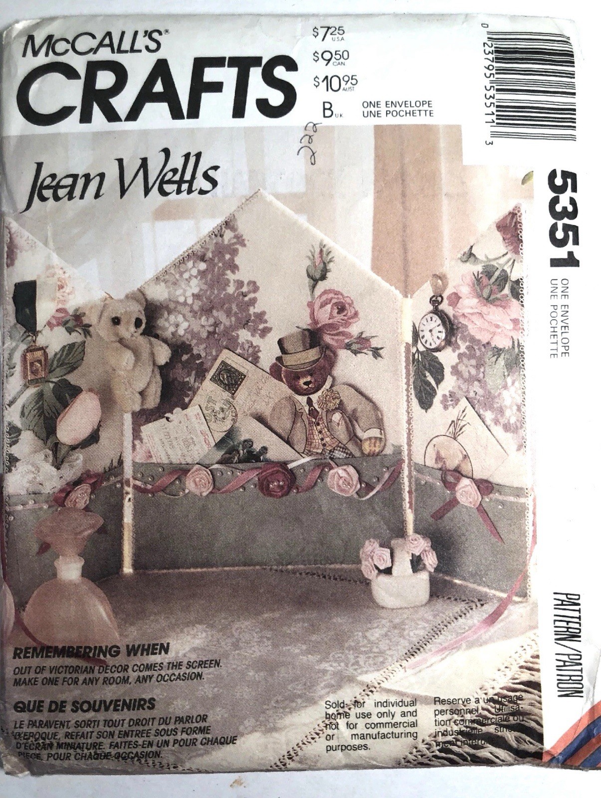 McCall’s Crafts By Jean Wells Remembering When Victorian Screen Memory Decor