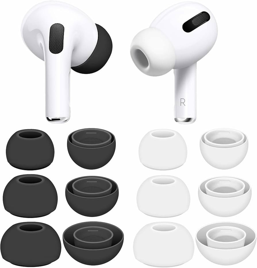 3-PAIRS Ear Bud Tip For Apple AirPod Pro 1&2 Replacement Silicone Rubber S/M/L