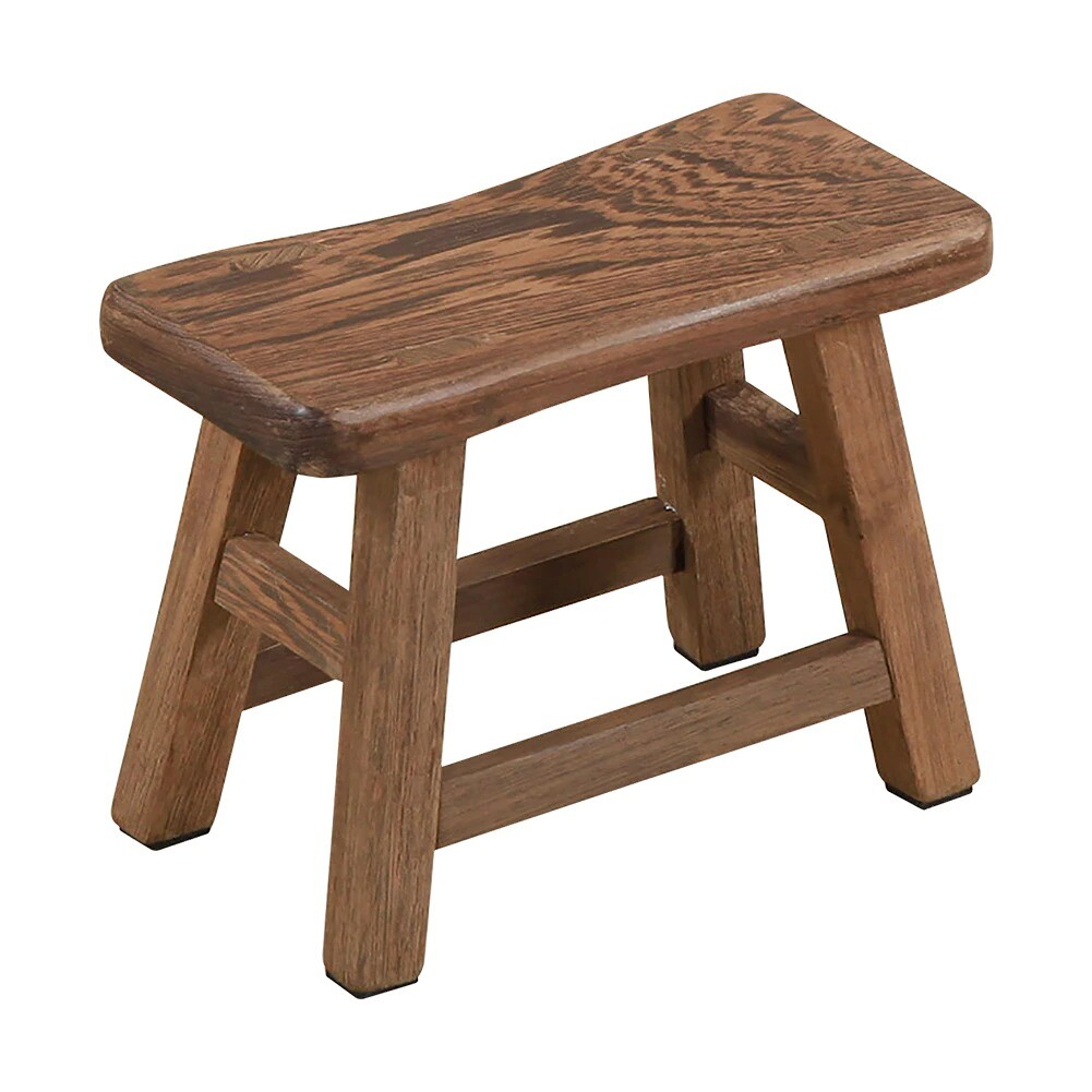Portable Retro Kitchen Small Bench Wooden Stool Plant Stand Rustic Home Decorati