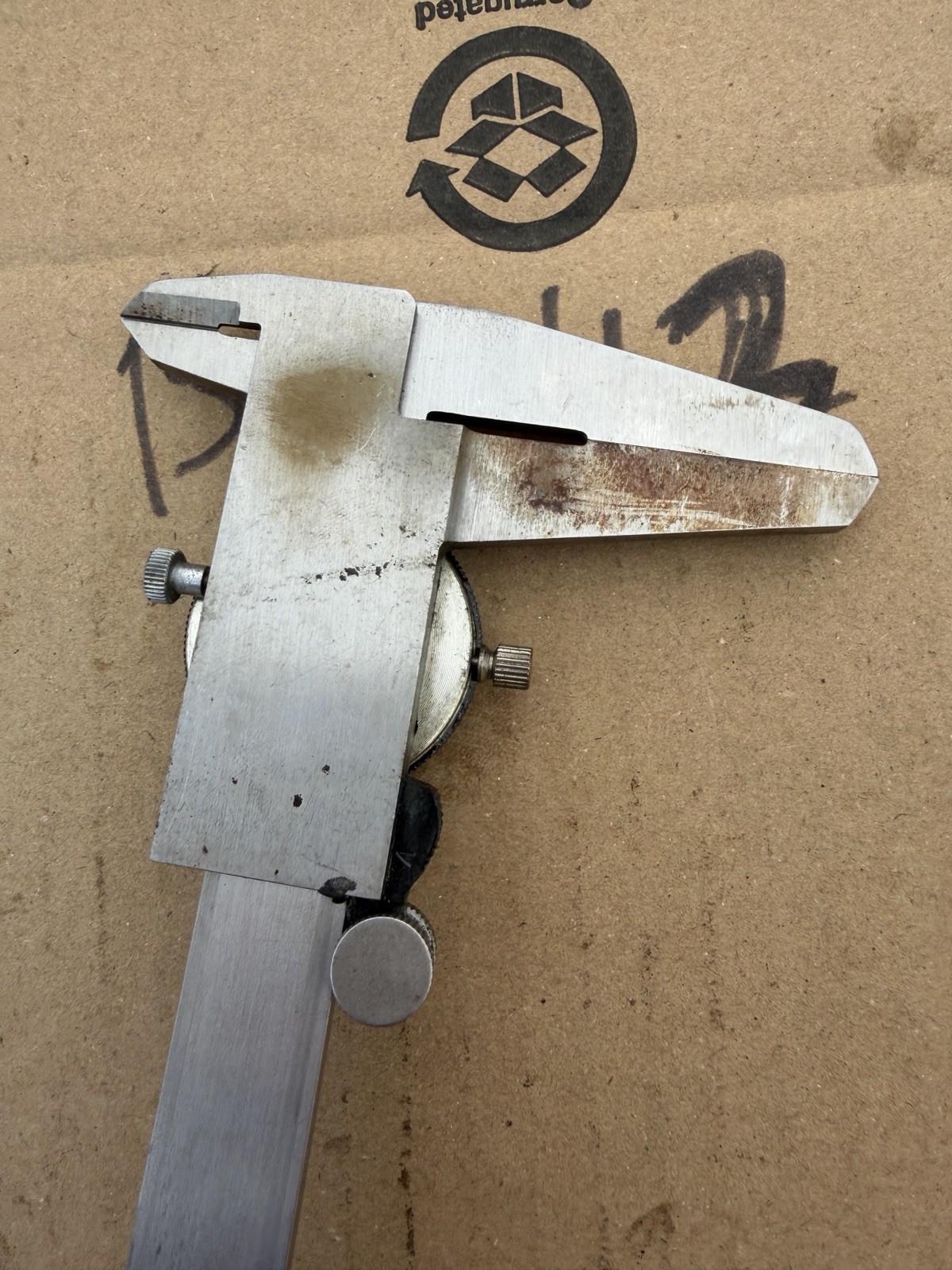 🗽SHOCK PROOF DIAL CALIPER MACHINIST/ TOOLMAKER Glass Missing