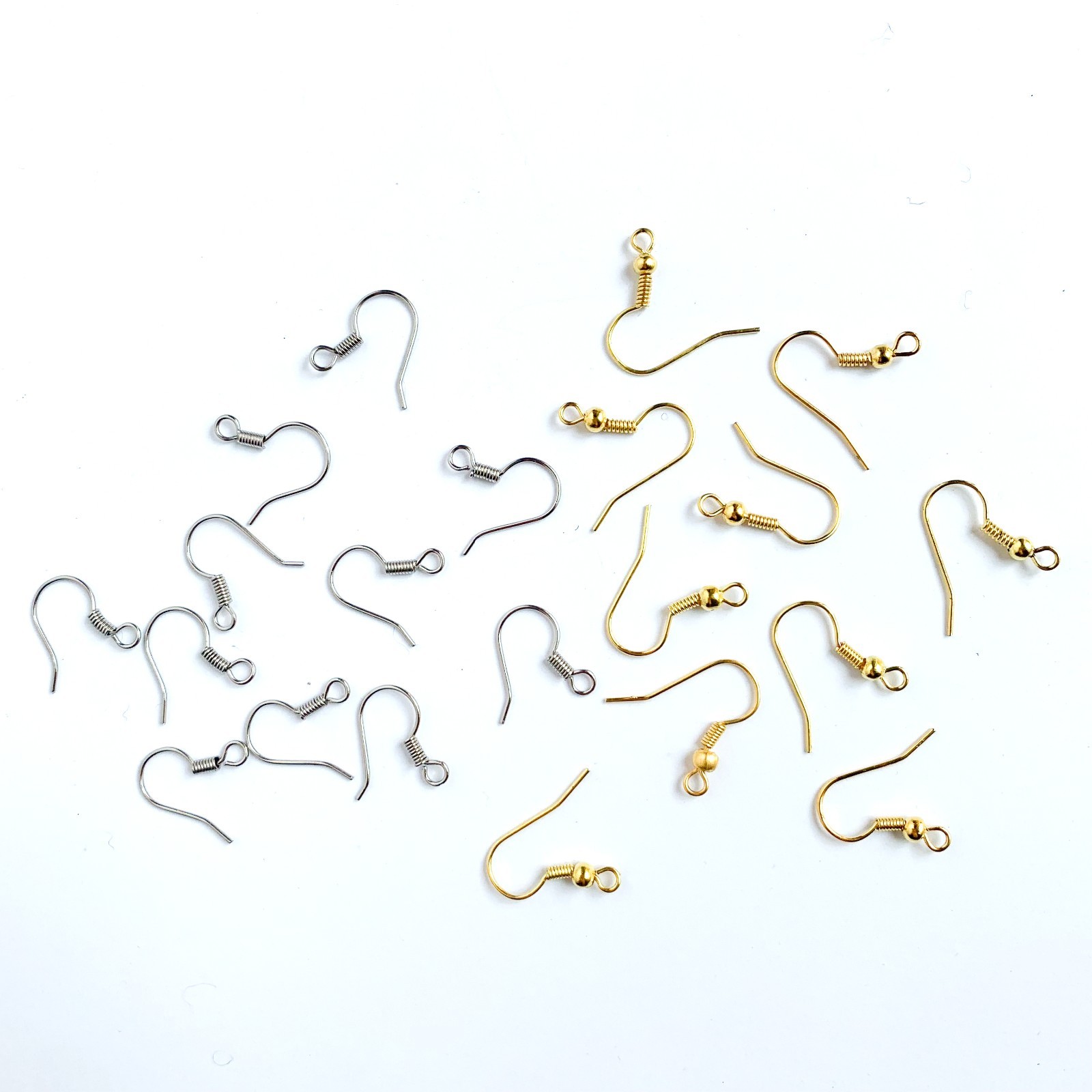 200 PCS JEWELRY Making Findings Earring Hook Coil Ear Wire French Hook