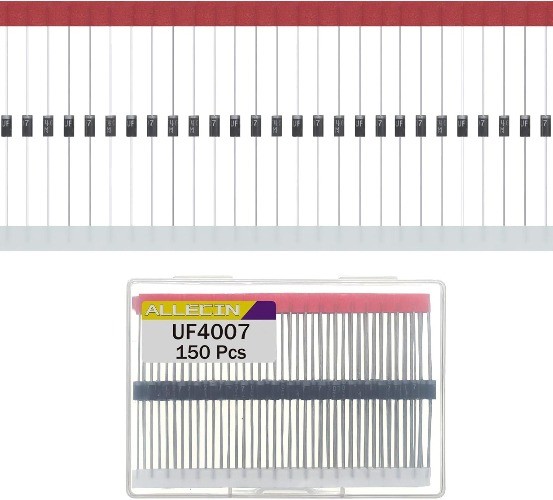 150 Pcs UF4007 Fast Recovery Rectifier Diode 1A 1000V DO 41 Packa Size: UF4007