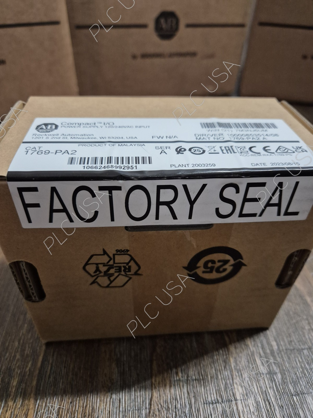 New Factory Sealed Allen Bradley 1769-PA2 /A CompactLogix AC Power Supply "USA