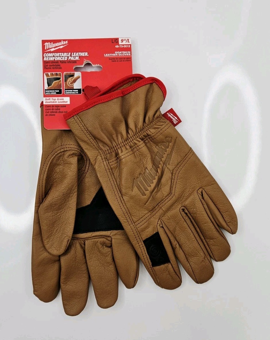 Milwaukee Gloves L (9") "Soft Top Grain Goatskin Leather" 48-73-0012