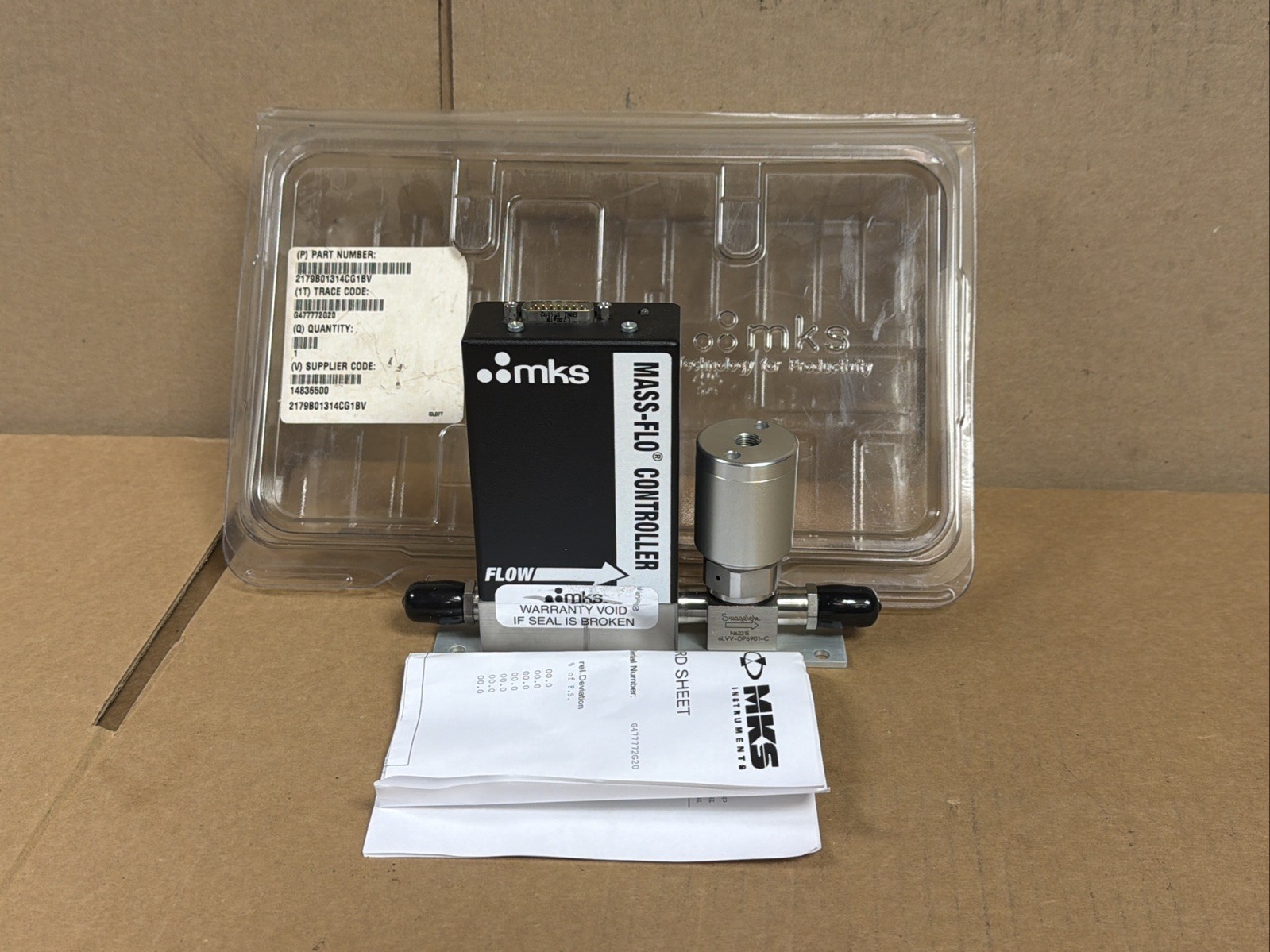NEW MKS 2179B01314CG1BV Mass Flow Controller Meter 10000 sccm FAST SHIPPING